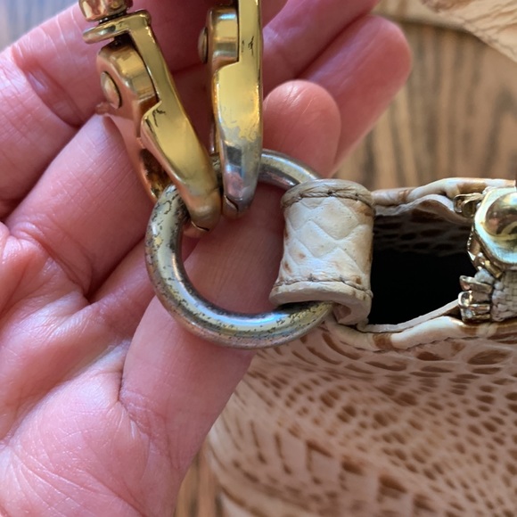 Brahmin medium size tan and brown adjustable crossbody purse - Picture 11 of 13